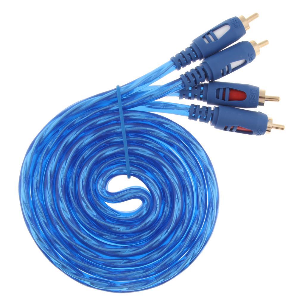 2 RCA Male to 2 RCA Male Adapter Audio Video Stereo Extension Cable