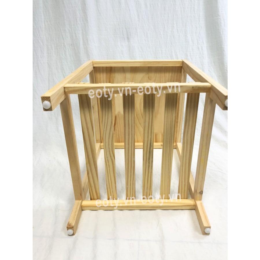 Kệ tab đầu giường gỗ thông mặt ván - kệ gỗ vuông 2 tầng đa năng Eotygroup