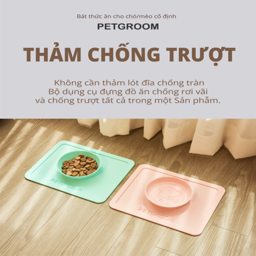 PETGROOM PET SILICONE BOWL(CHÉN ĐỰNG THỨC ĂN THÚ CƯNG BẰNG SILICONE)