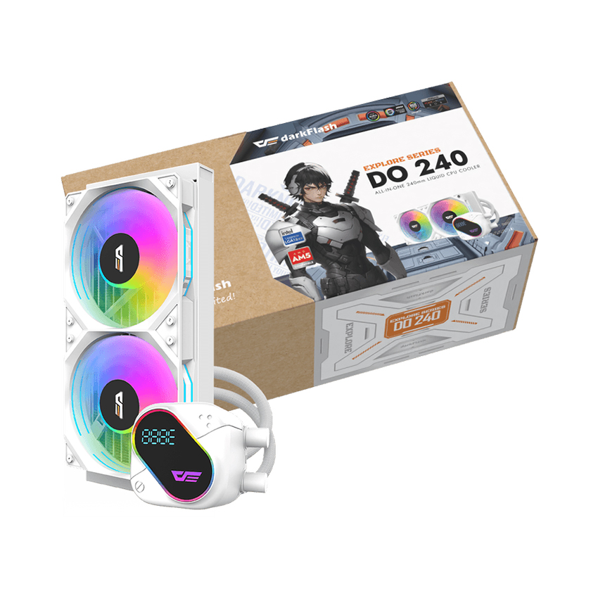 Tản Nhiệt Nước CPU DARK FLASH DO240 Black/White – Hàng Chính Hãng