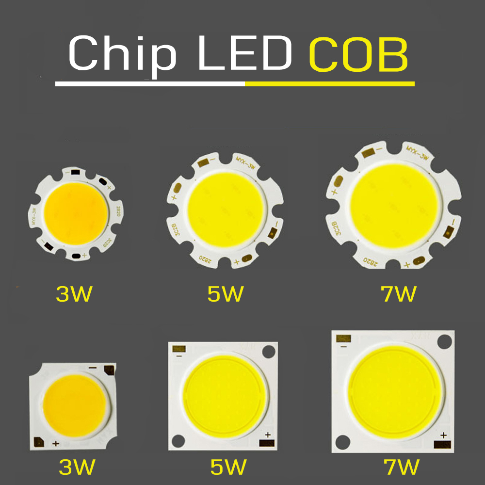 Chip đèn LED COB 3W, 5W, 7W (20mm) Ánh sáng 3200K, 4500K, 6000K