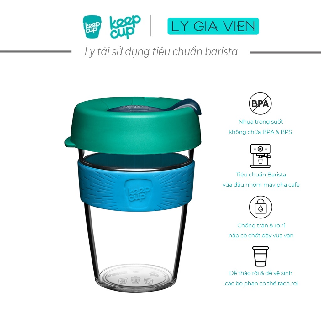 Ly Nhựa Tái Sử Dụng KeepCup Clear Edition Origin Reusable Cup