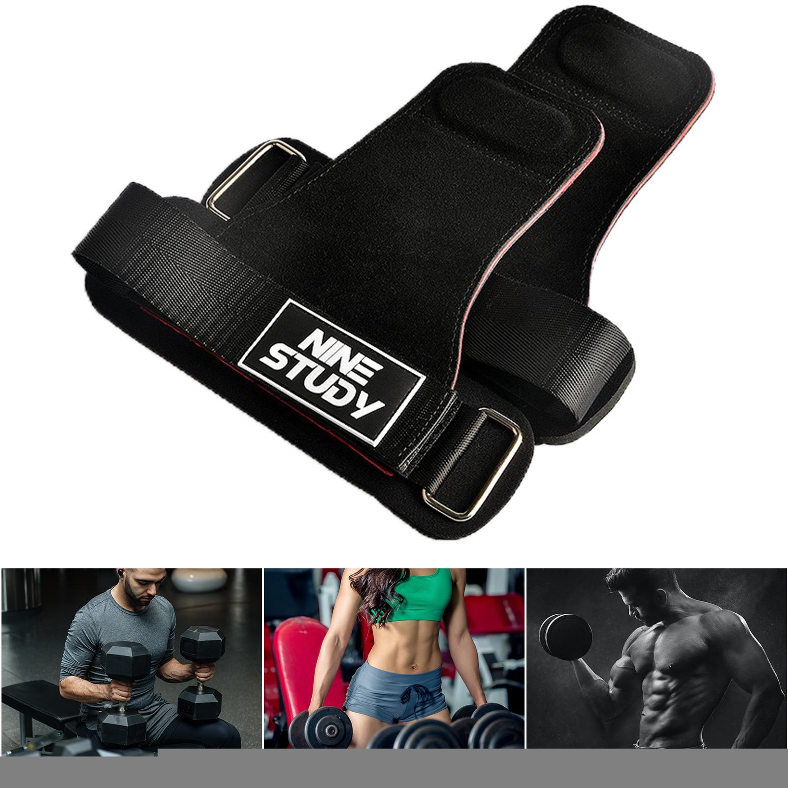 Weight Lifting Hooks Grip Pull up Wrist Straps for Weightlifting Men Women Fitness