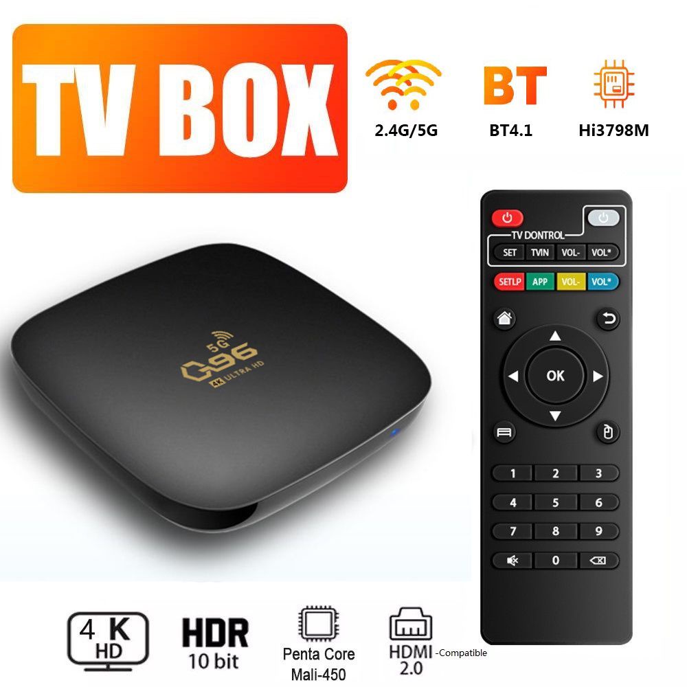 Android Box 11.0 Q96 Plus 5G Ram 8GB+128GB lõi tứ kết nối WIFI kép 2.4G 4K hỗ trợ HDR