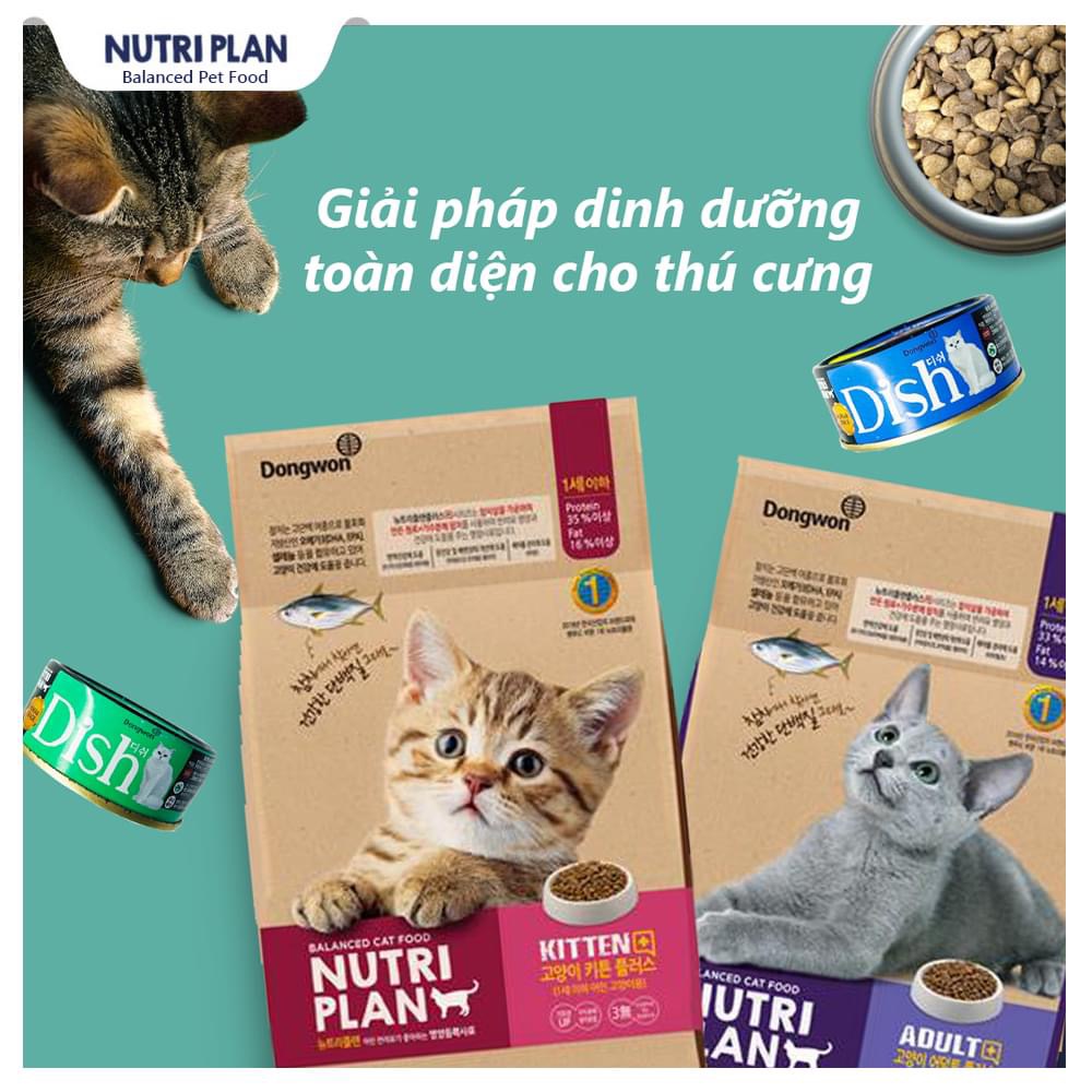 [Túi 1.5kg ] Thức ăn hạt mèo con Nutri Plan Kitten Plus - Balanced Cat Food