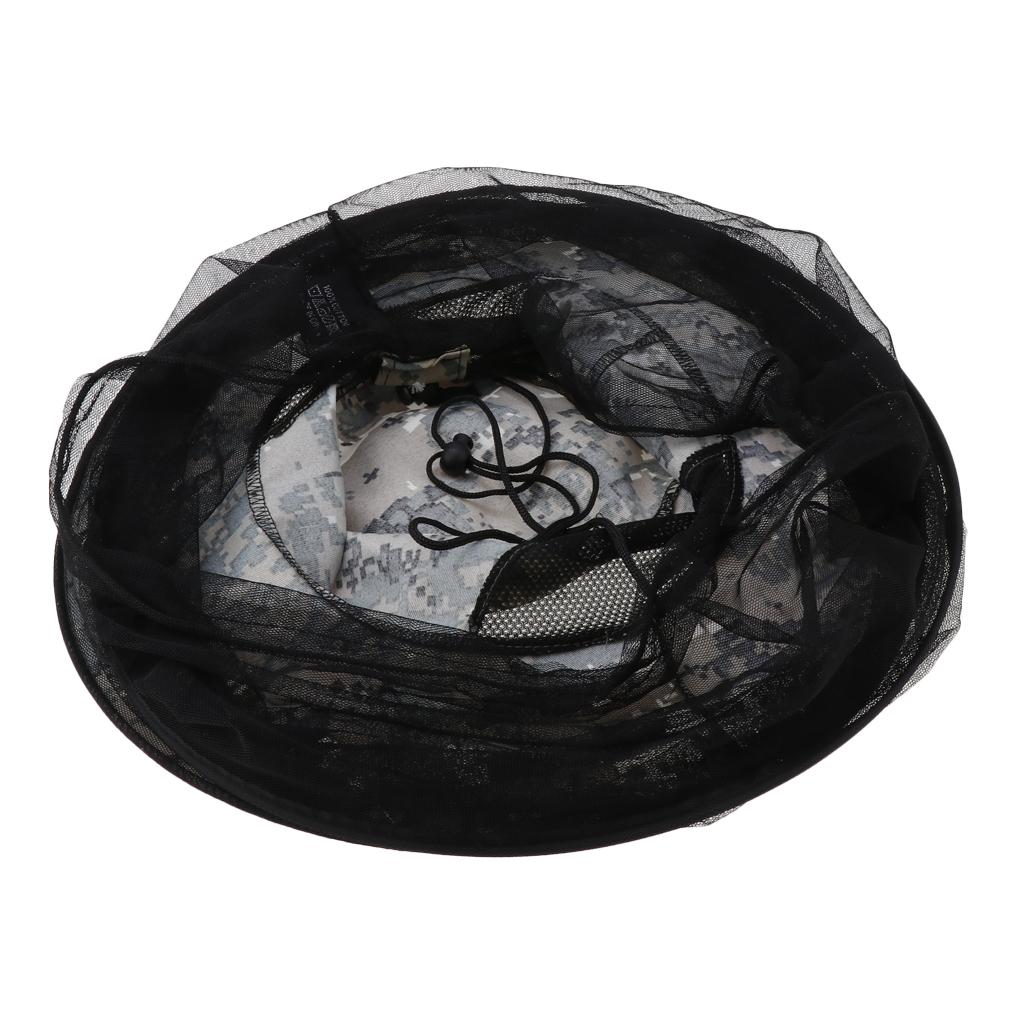 Outdoor Camping Mosquito Head Net Hat Cap Mesh Face Mask Beekeeper