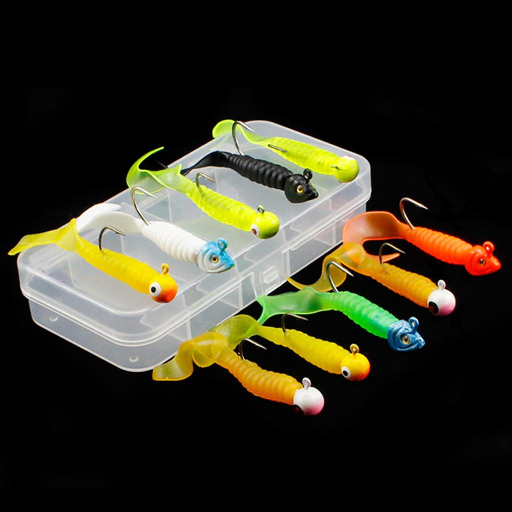 10x Worm Shaped Baits Soft Bait Fishing Lures Replacement Fishing Gears