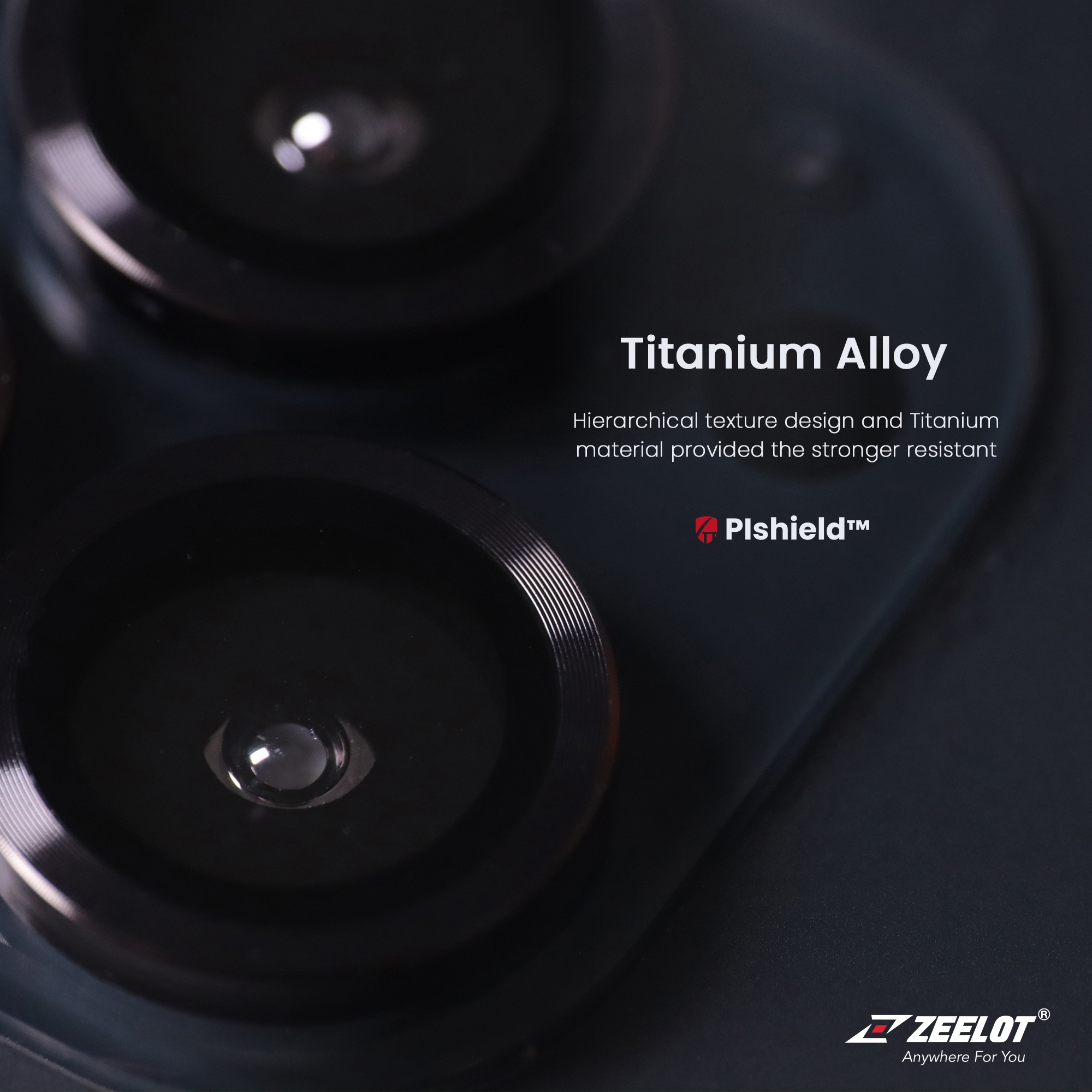Kính Cường Lực cho Camera Lens Zeelot Titanium Plshield  Dành Cho iPhone 13 Pro Max / 13 Pro_ Hàng Chính Hãng