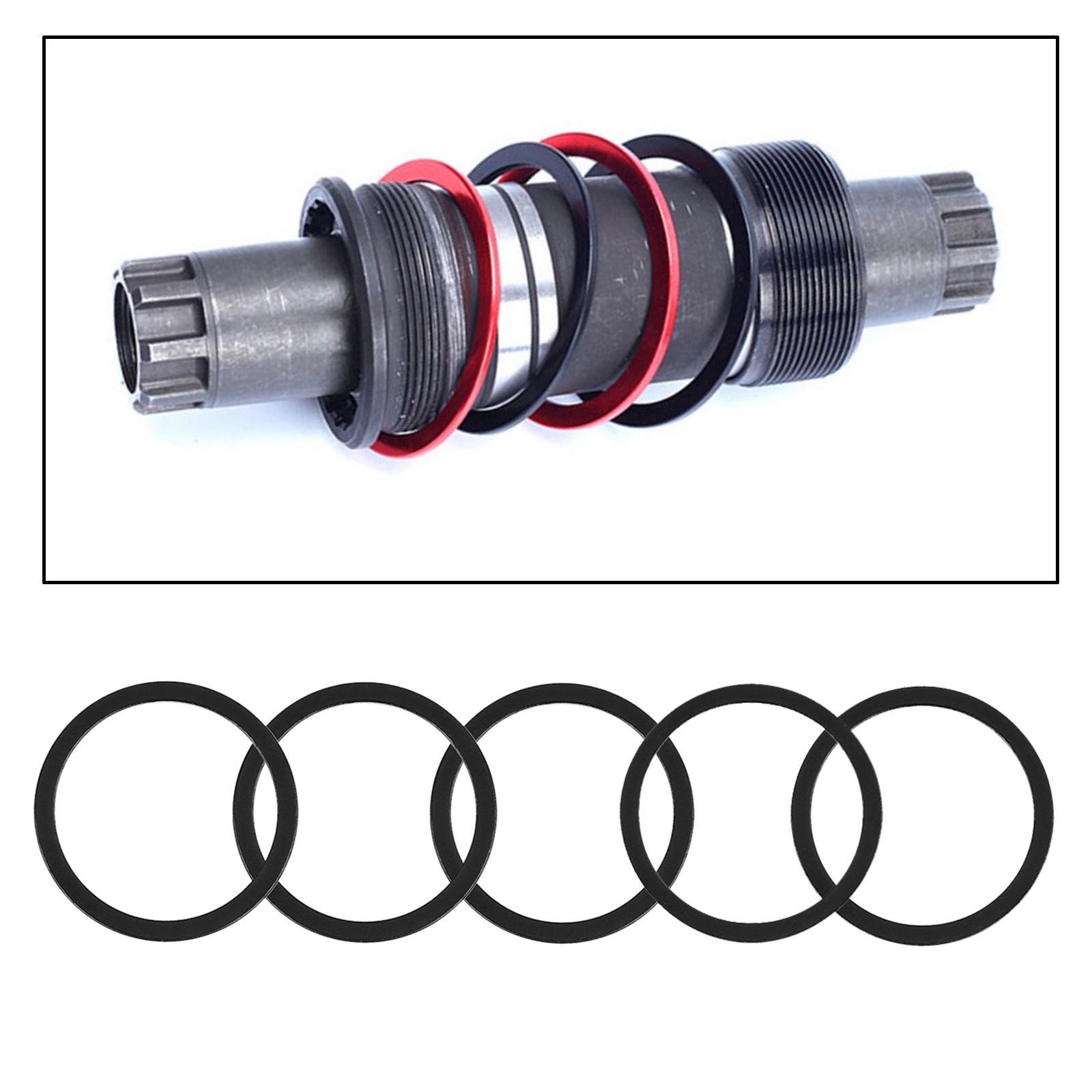 2x5x Metal Bike Bottom Bracket Gasket Cassette Hub Sprocket Washer Black 2.5mm
