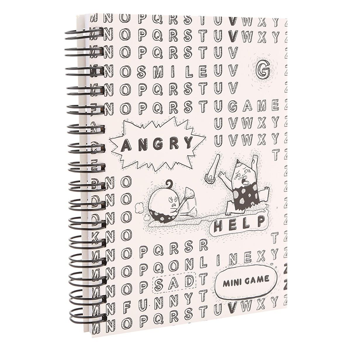 Sổ Lò Xo Khai Trí Stationery Mini Game - Size S - Mẫu 2 - Hình Chữ - Màu Trắng