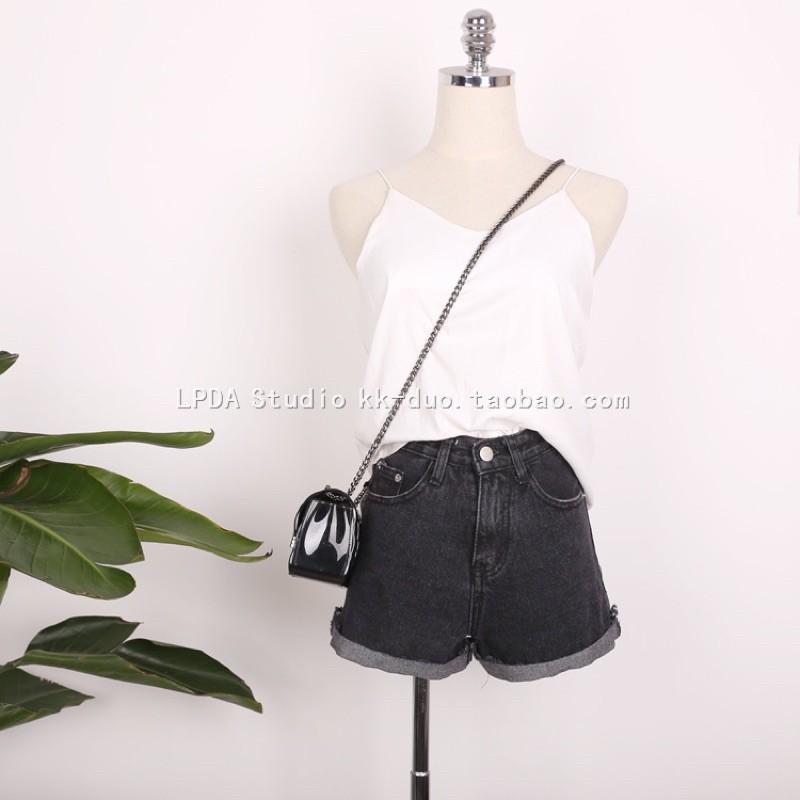 Quần short jean, quần đùi cạp cao, sooc Quảng Châu