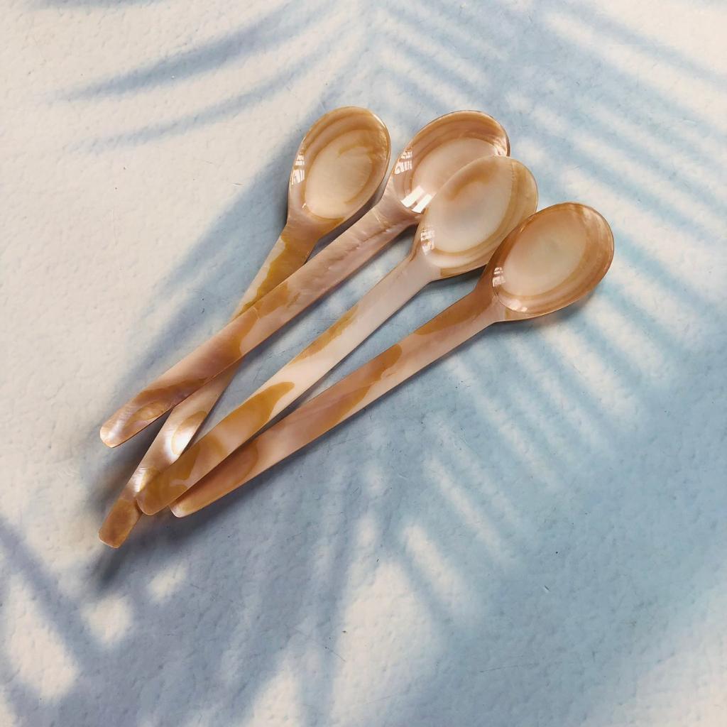 Thìa Trai Hồng 14cm, Thìa Muỗng Thủ Công Làm Thủ Công, Phụ Kiện Bàn Ăn, Chụp Ảnh Trang Trí