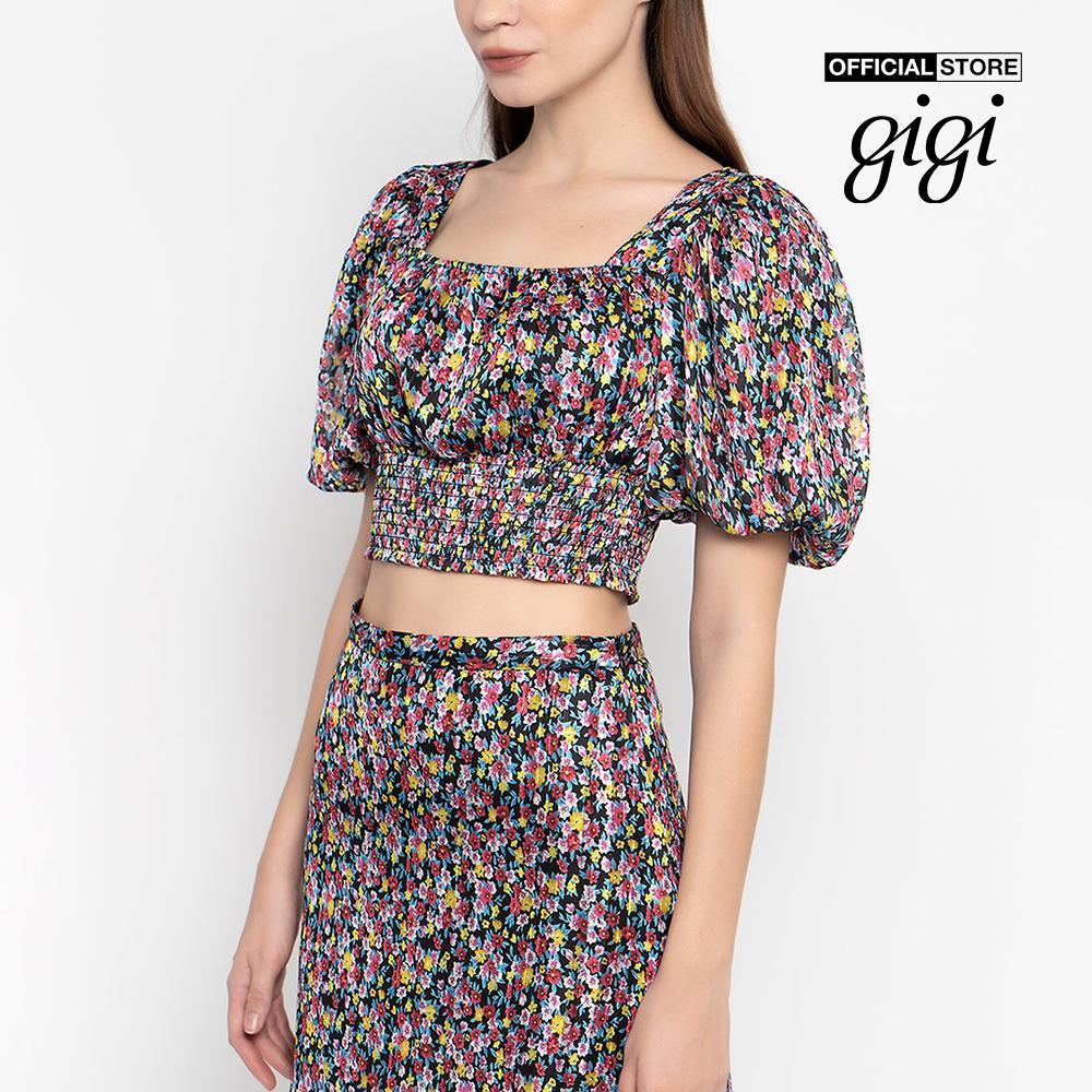 GIGI - Áo croptop nữ cổ vuông tay phồng thời trang G1110T212251