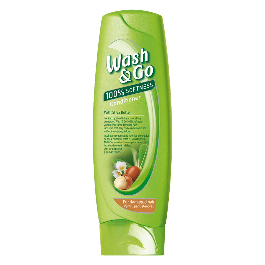 Dầu Xả Làm Mềm Mượt Tóc Chiết Xuất Từ Bơ Hạt Mỡ WASH&amp;GO - Dành Cho Tóc Hư Tổn (180ml)