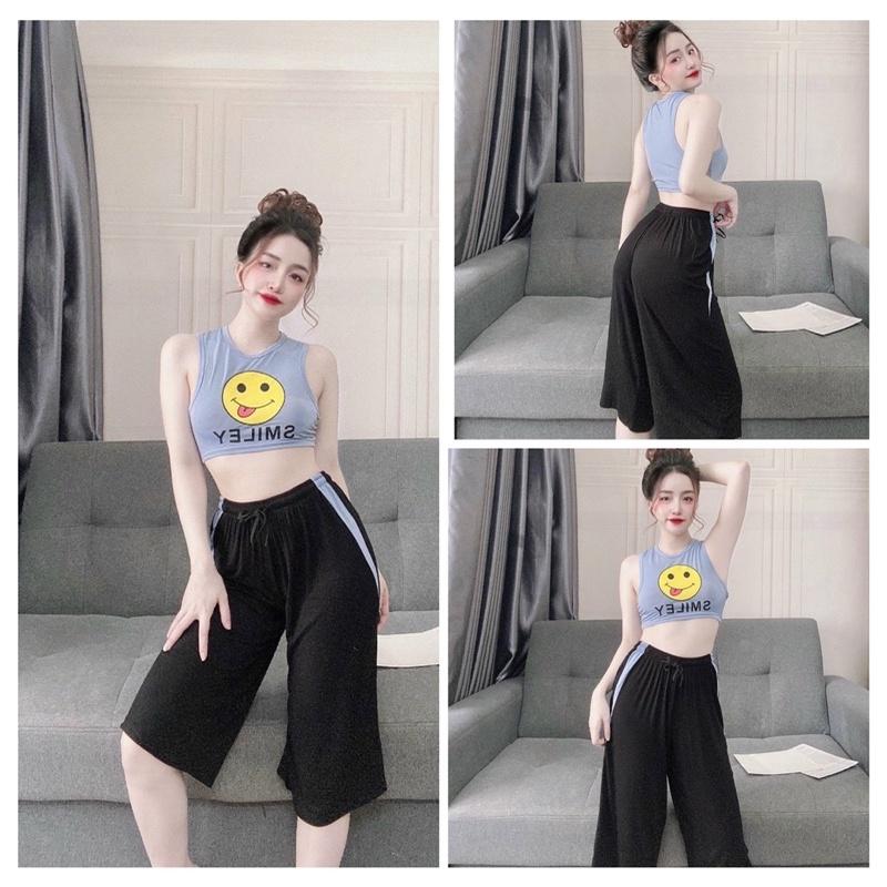 Đồ Bộ Thể Thao Nữ, Đồ Bộ Thun Nữ, Bộ Mặc Nhà Nữ, Thun cotton co giãn 4 chiều, Freesize < 58kg