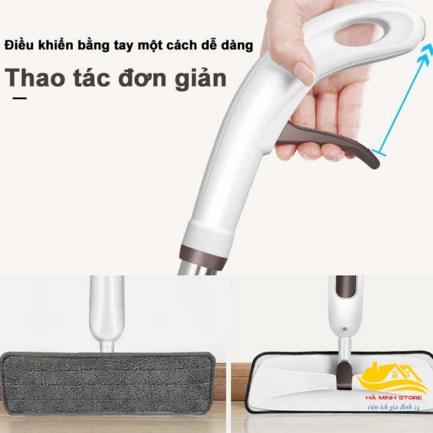 Cây lau nhà phun sương thông minh đa năng 2 trong 1 xoay 360 độ tiện ích chôi lau nhà phun sương hà minh store