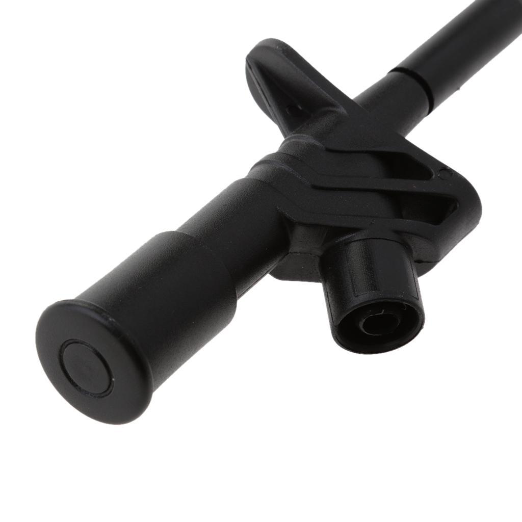 2X Insulated Quick Test Hook Clip High Voltage Flexible Testing Probe black
