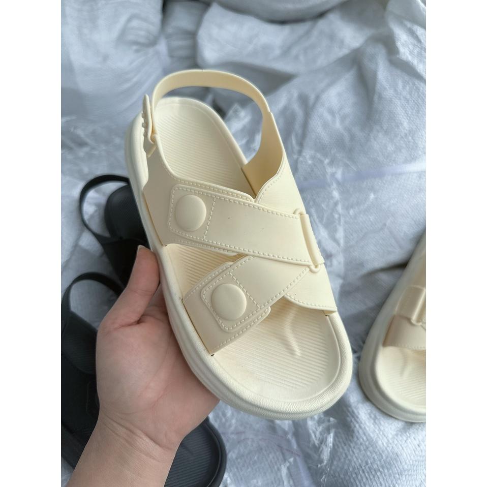 Dép Nữ, Sandal Bánh Mỳ Đế Cao 2cm, Sandal QUAI CHÉO sẵn hàng