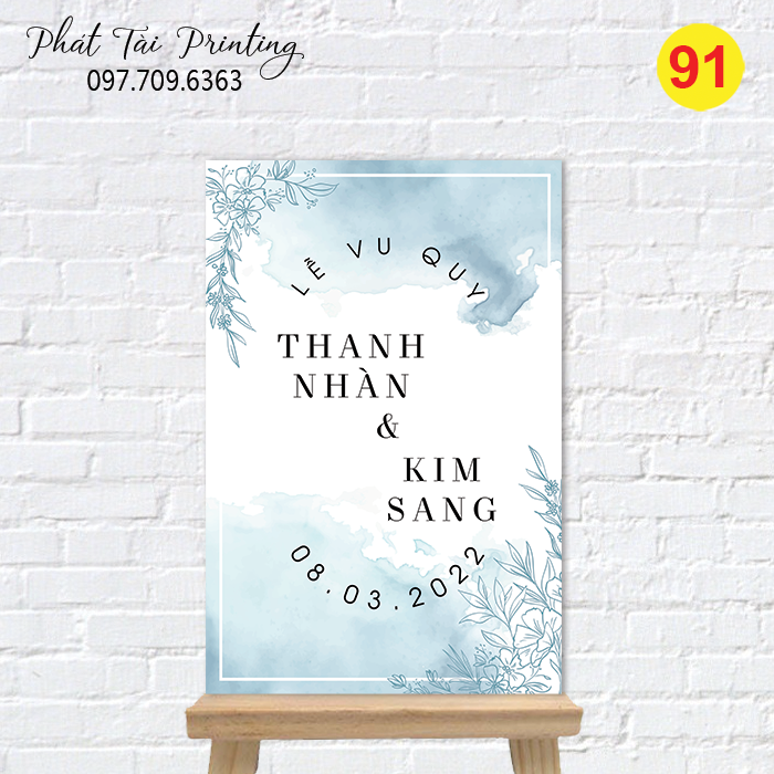 Bảng Welcome trang trí đám cưới MS 91