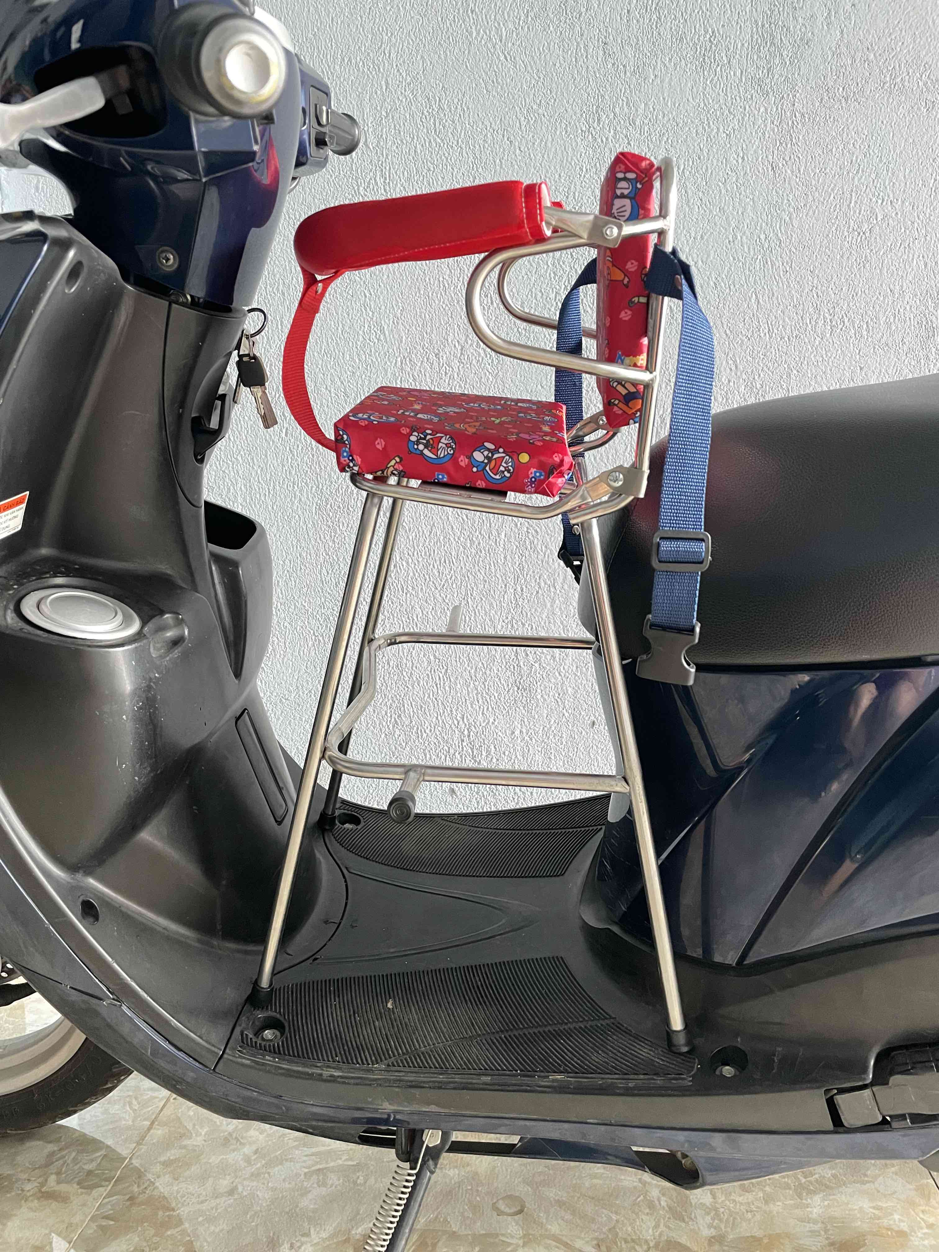 Ghế ngồi xe máy Xe Ga, Yên Nệm, Không Tựa,Có tựa,Có Vòng,Có Gác Chân,An Toàn , GHẾ GA GẬP INOX CHO BÉ