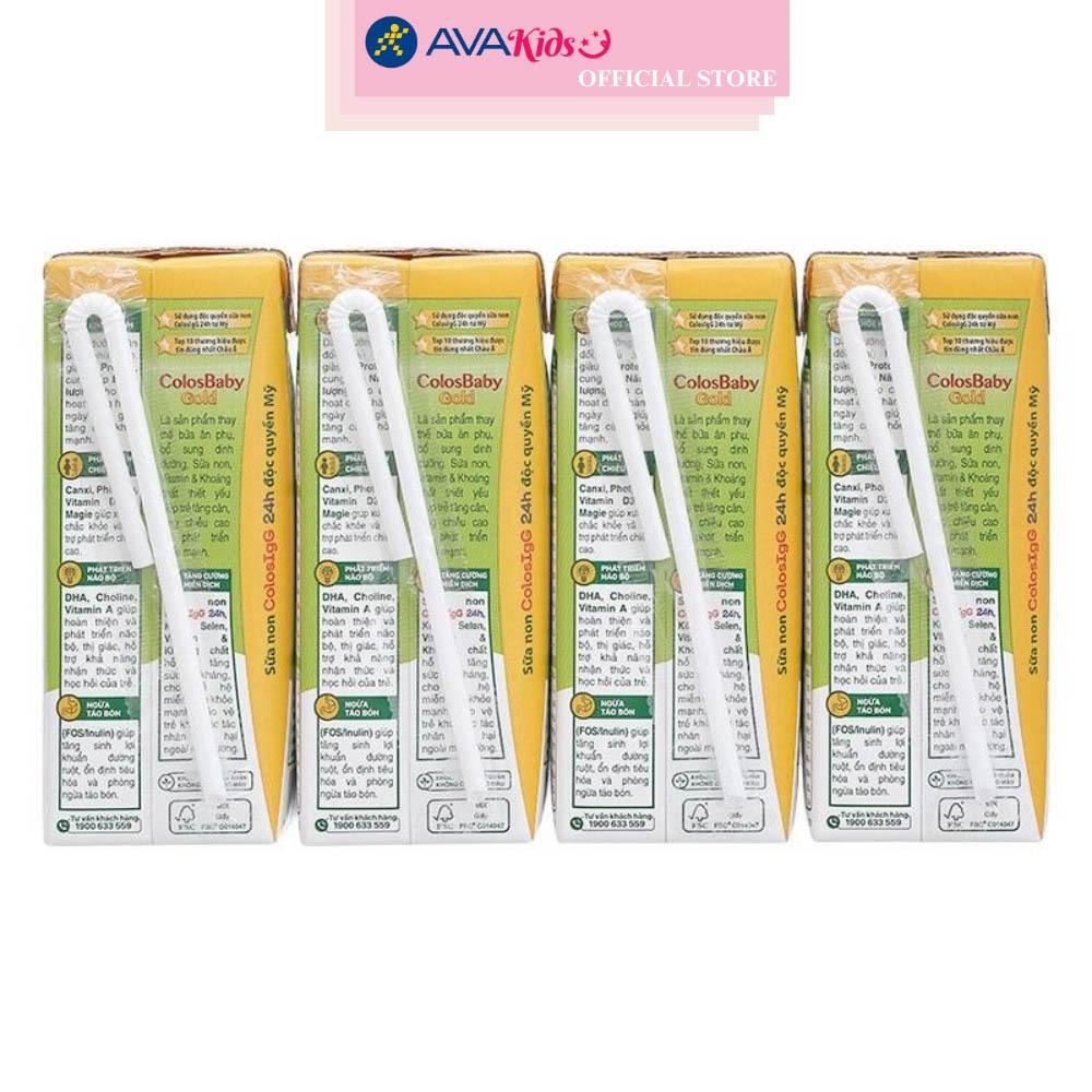 Lốc 4 hộp sữa pha sẵn ColosBaby Gold 180 ml (từ 1 tuổi)
