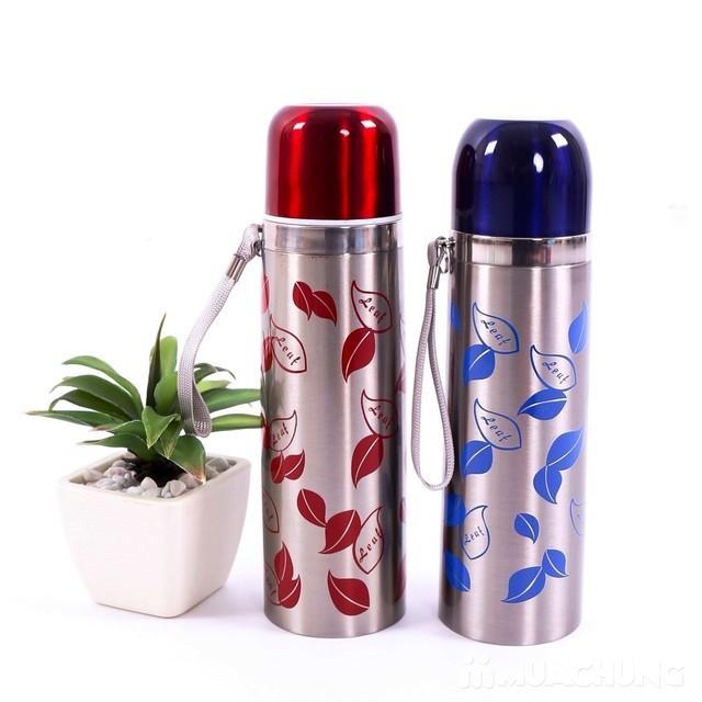 Bình giữ nhiệt inox 500ml hình chiếc lá