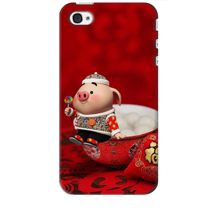 Ốp lưng dành cho điện thoại IPHONE 4 Heo Ăn Kẹo