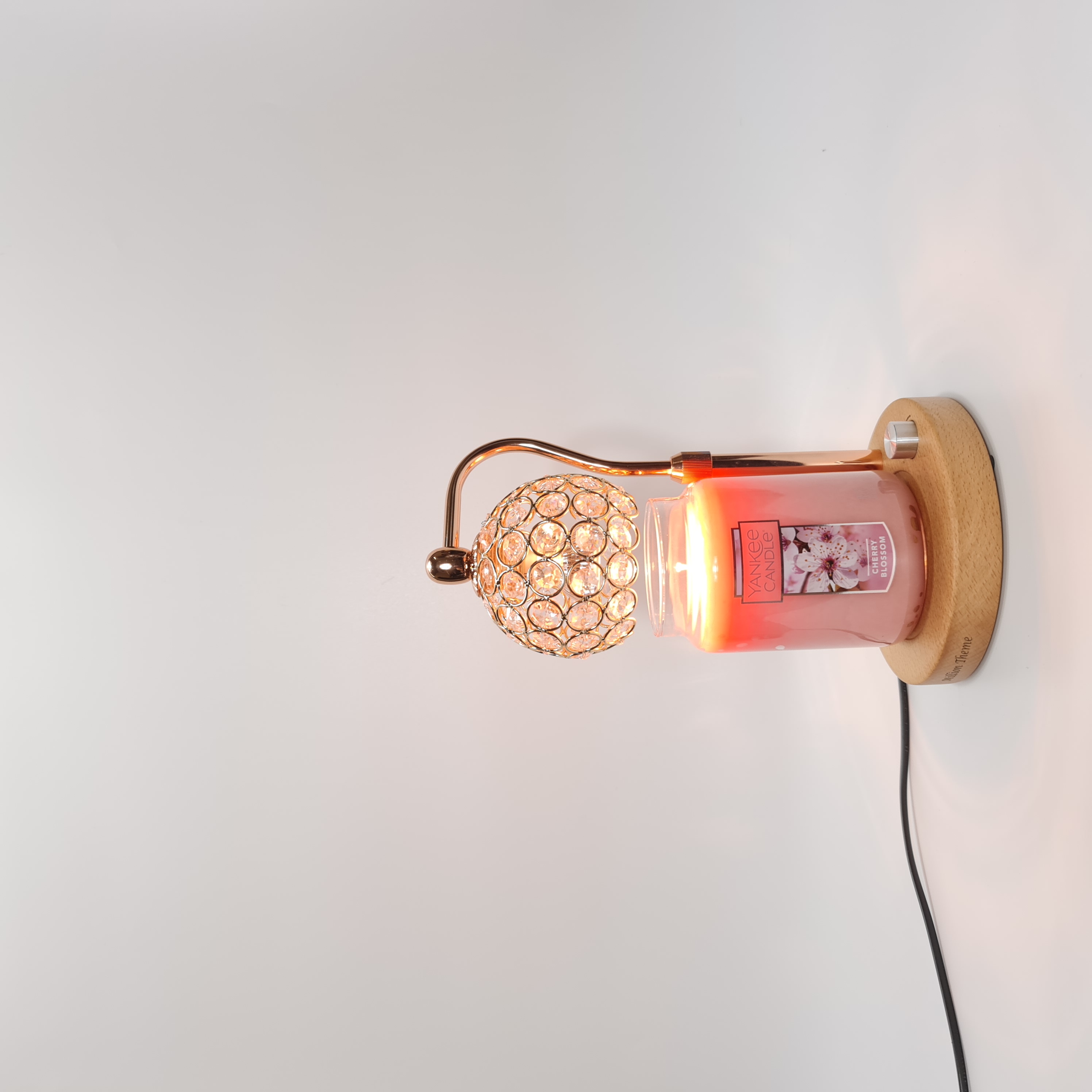 Đèn đốt nến thơm - Warmer Candles GU10 35W - điều chỉnh được chiều cao độ sáng, đèn vàng đế tròn vàng