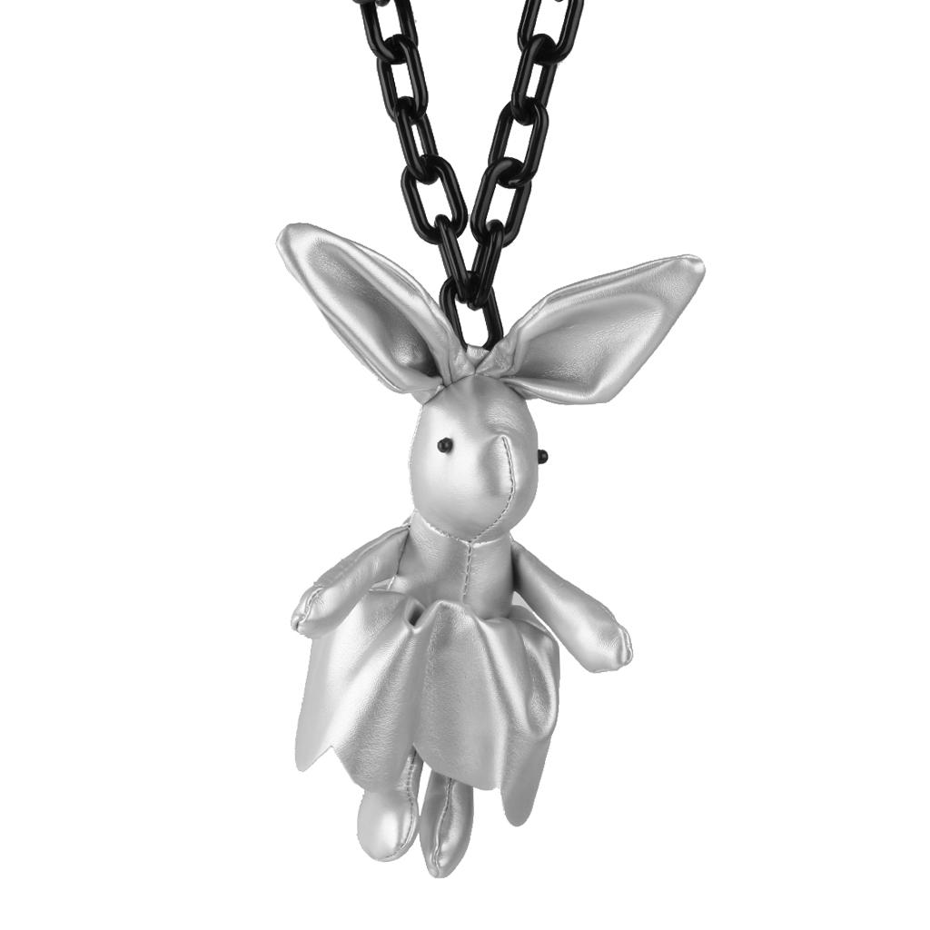 Fashion Cute Rabbit Pendant Statement Long Chain Sweater Necklace Jewelry