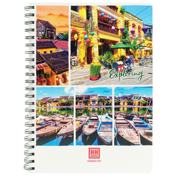 Sổ Lò Xo Notebook A4 - 160 Trang - Hồng Hà 4140 - Mẫu 3 - Exploring Hội An