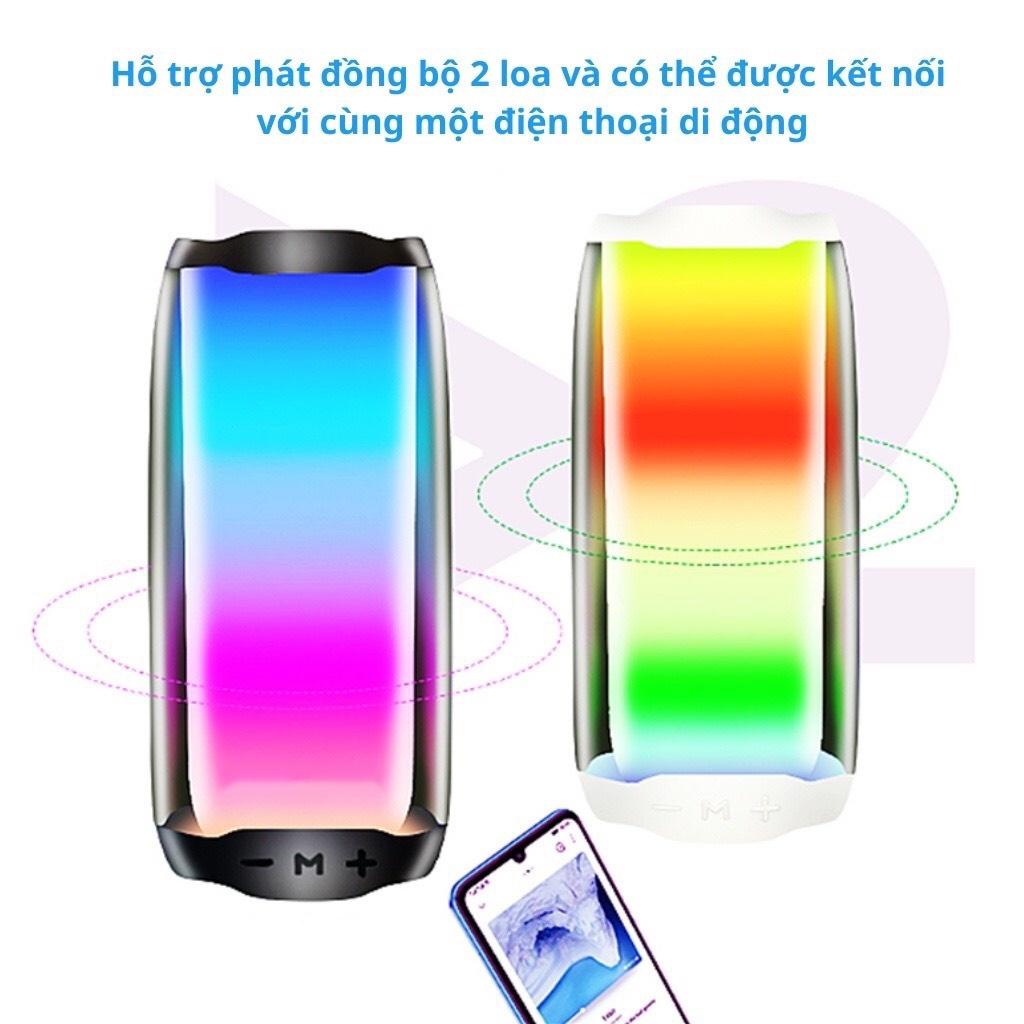 Loa Bluetooth Pluse 4 Có Đèn Led Theo Âm Nhạc Công Suất 20w 360 Độ Âm Thanh Chuẩn Bass Căng Đét Pin Cực Khoẻ