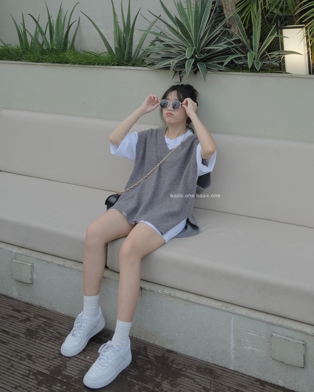 Áo len gile nữ trơn Quảng Châu LS_AL099