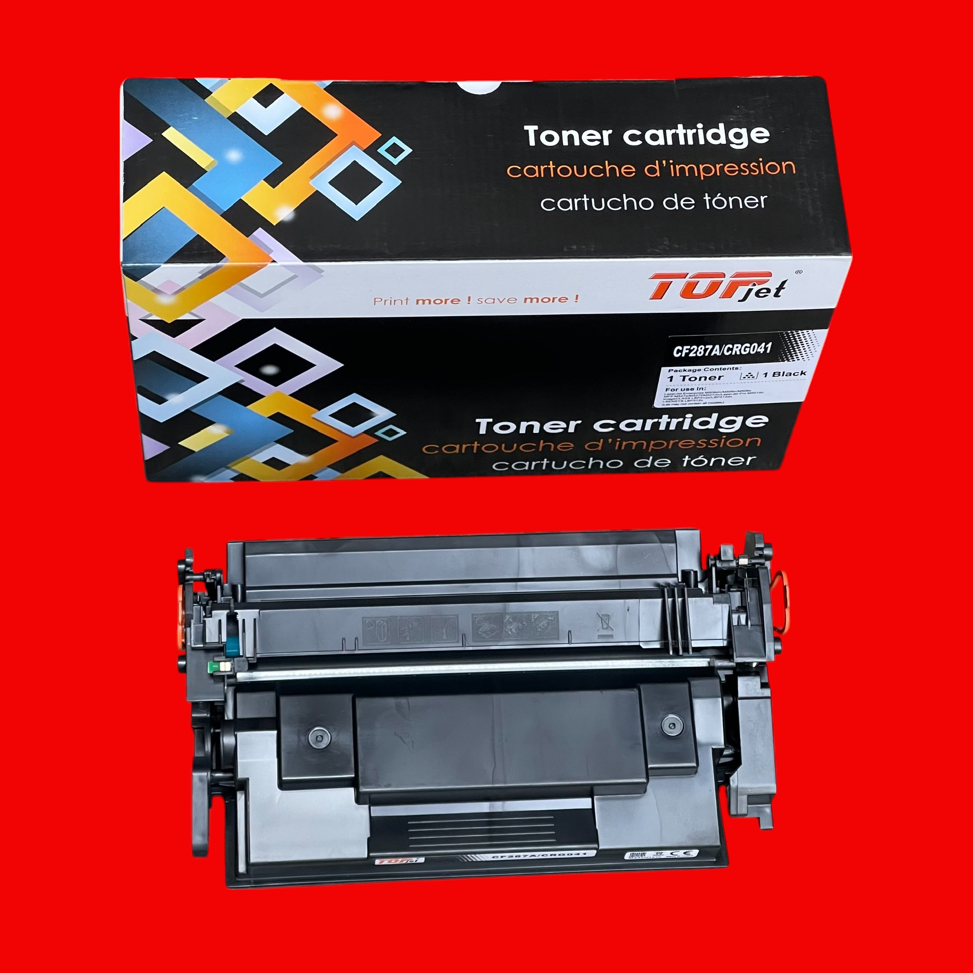 Hộp mực 87A/ CF287A/ CRG041: Dùng cho máy in HP M506dn/ M506n/ M506x/ M501dn/ MFP 527/ Canon MF525DW/ MF 525dw / 312X / 312dn. ( Hàng nhập khẩu )