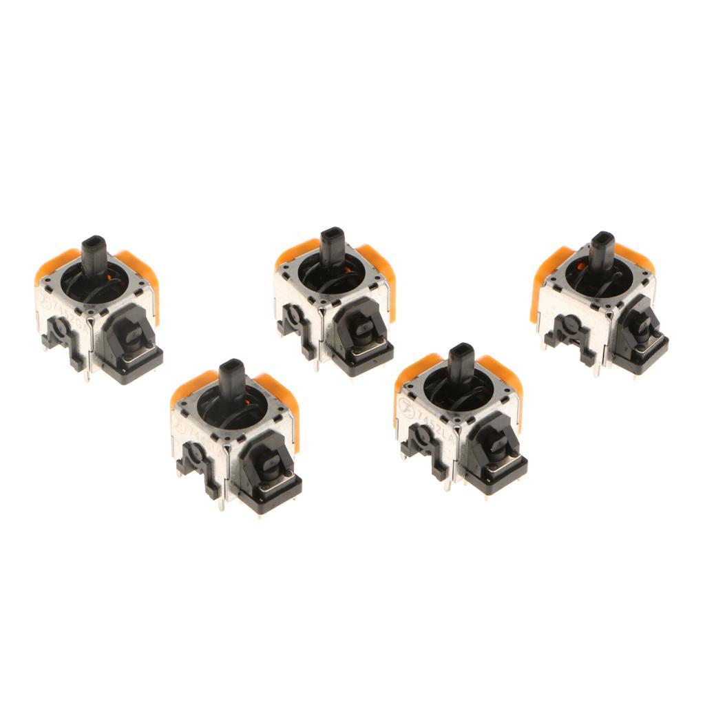 5 Pieces 3D Analog Joystick Wireless Controller Rocker for   Yellow