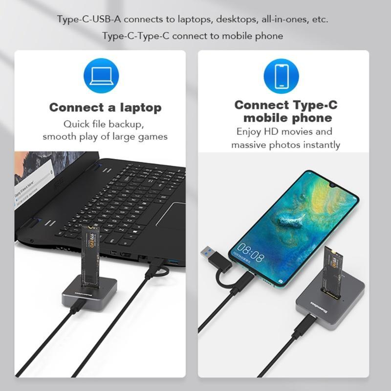 Đầu đọc ổ cứng di động M.2 Nvme/ Sata Blueendless