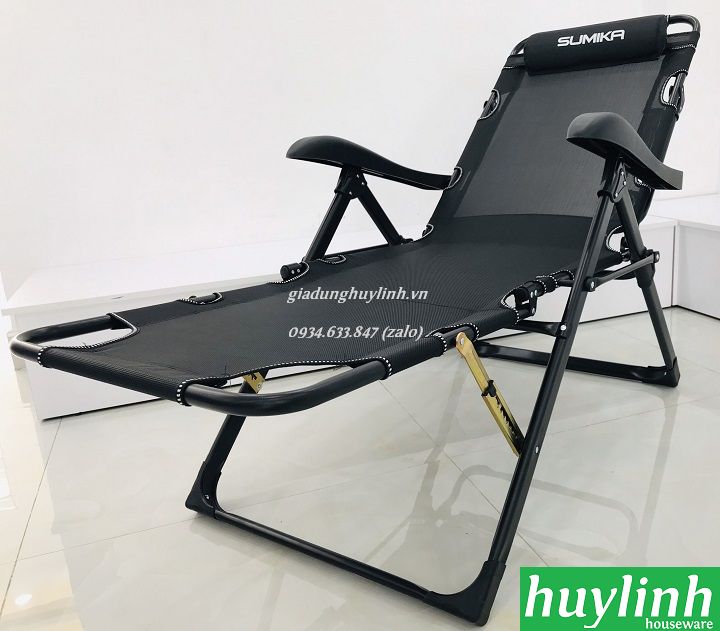 Giường - ghế xếp gấp thư giãn Sumika 168 - Kèm nệm - Tặng khay để ly - Tải trọng 300kg - Hàng chính hãng