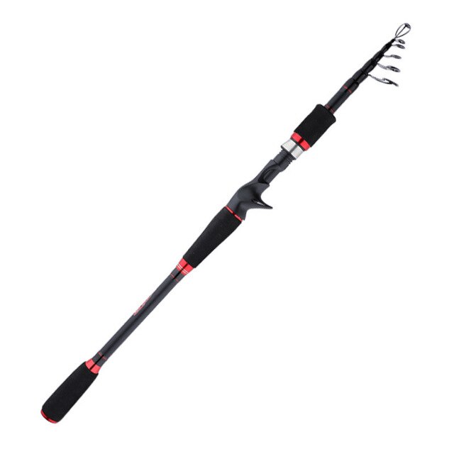 Bộ cần câu cá carbon 2m1 - Kèm máy kim loại ngang câu lure - Tặng kèm Cước BLC13 &quot; Giao Máy Màu Ngẫu Nhiên &quot;