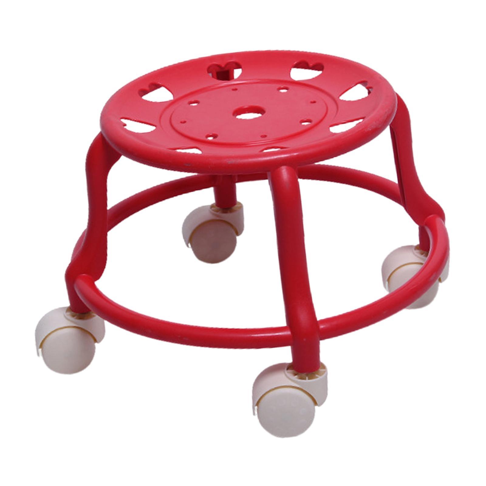 Low Roller Stool Comfortable Small with Universal Wheels for Kids and Adults