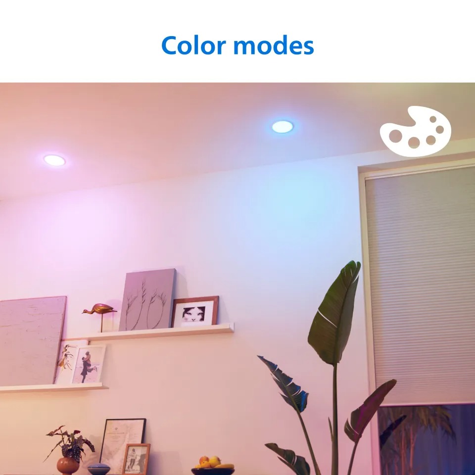 Combo 4 đèn LED âm trần thông minh WiZ Downlight Full Color 16 triệu màu Wifi &amp; Matter, Hàng Chính Hãng, Bảo hành 1 Năm