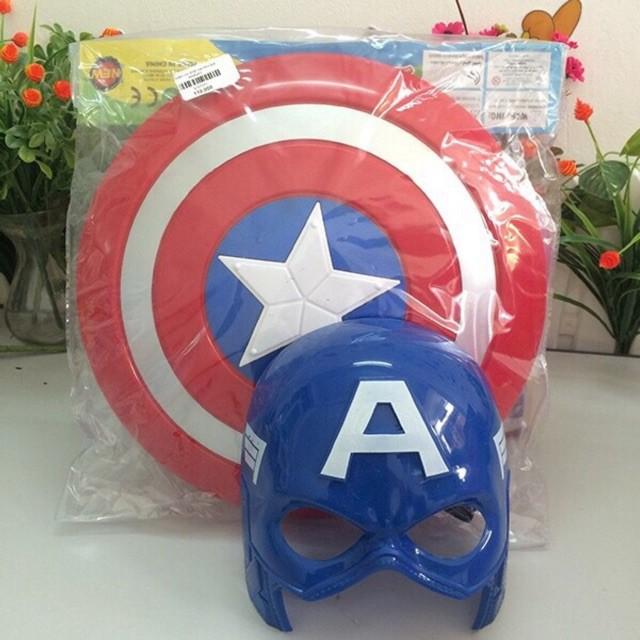 Đồ chơi khiên Đội trưởng Mỹ Captain America - Bộ mặt nạ + khiên Captain America