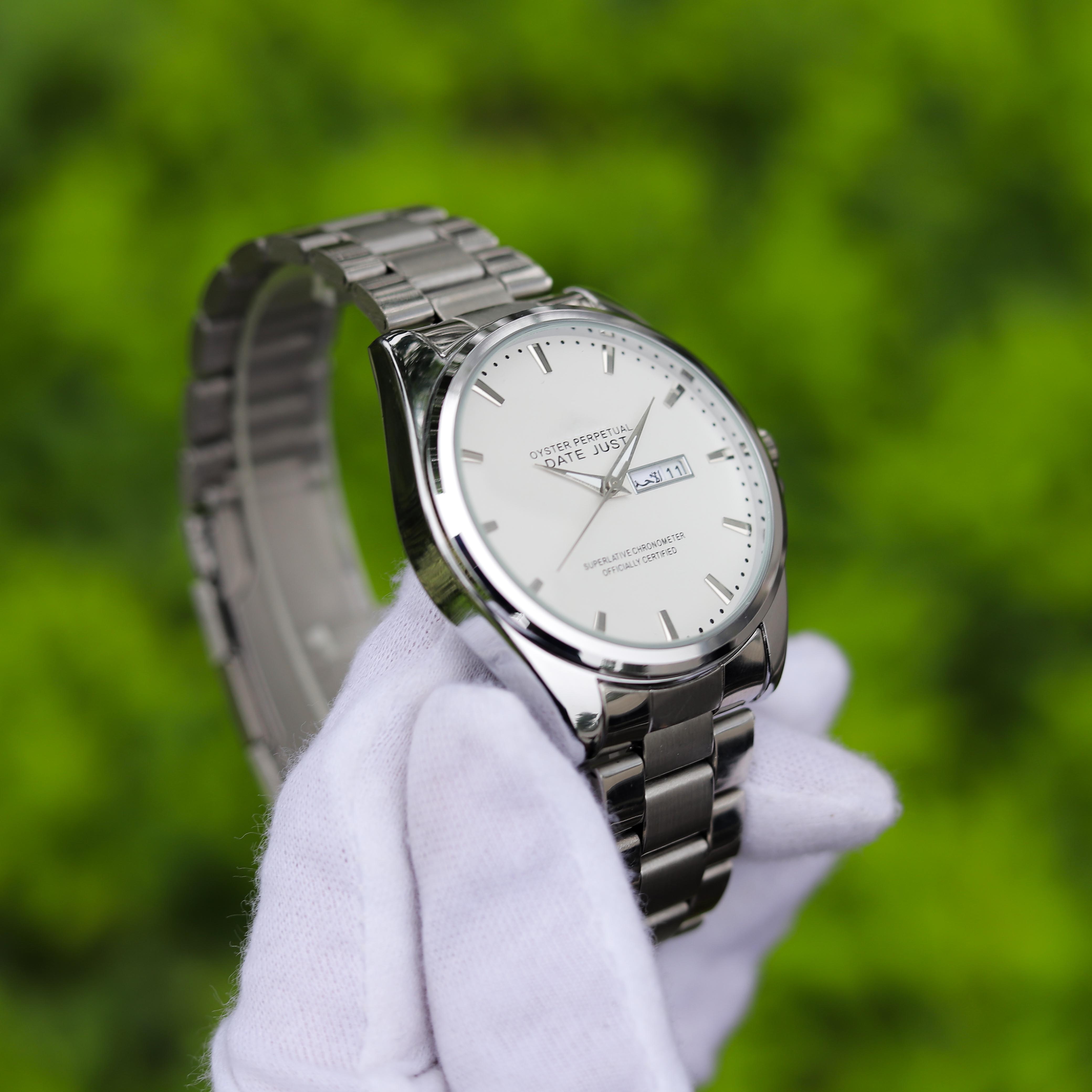 Đồng hồ nam dây thép phong cách Ý mặt kính chống xước cao cấp TI003050 hiển thị 2 lịch ngày tháng – Thiết kế sang trọng – Lịch lãm
