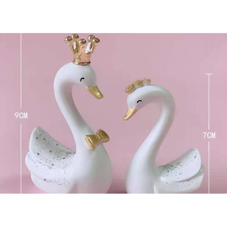 Set decor thiên nga trang trí xe hơi đáng yêu- Hoàng Đông shop.