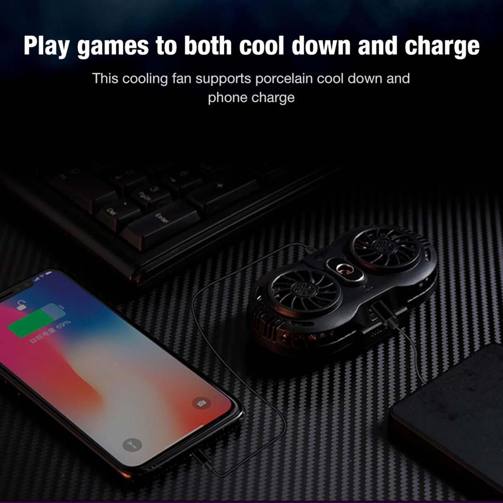 Mobile Phone Gaming Phone Cooler Black