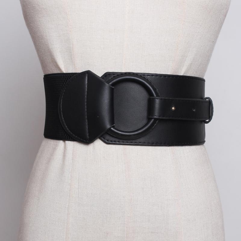 Thương Hiệu Thiết Kế Dây Thắt Lưng Nữ Co Giãn Rộng Dây Co Giãn Áo Nữ Đen Waistbands Rộng Thắt Lưng Đầm Nữ