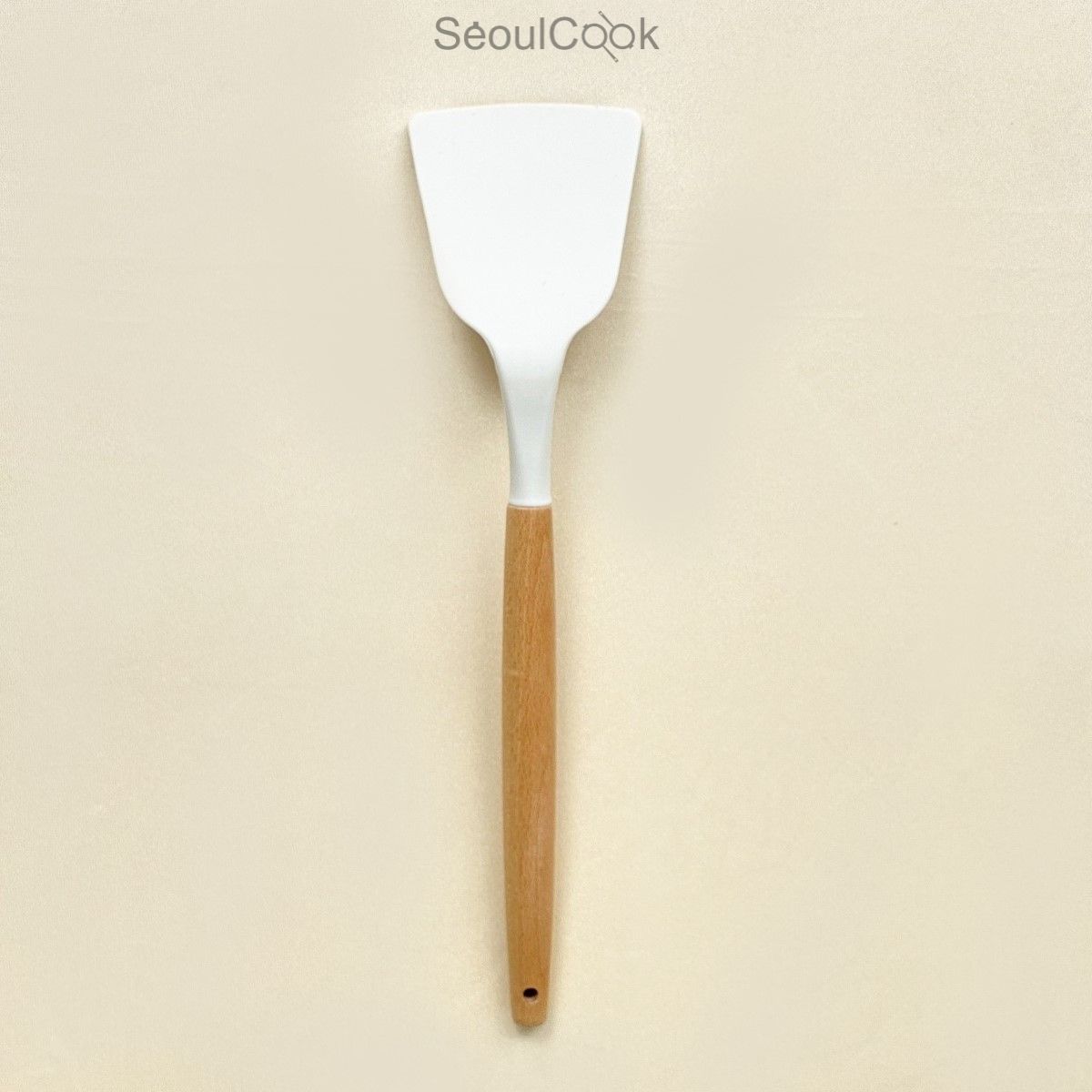 Vá silicon cao cấp chịu nhiệt chống dính cán gỗ Seoulcook, dùng cho nhà bếp, an toàn và dễ dàng vệ sinh