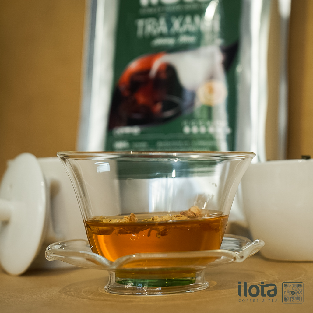 Trà xanh hương nhài ILOTA nguyên chất để pha trà hoa quả, trà chanh trà ủ lạnh 500g