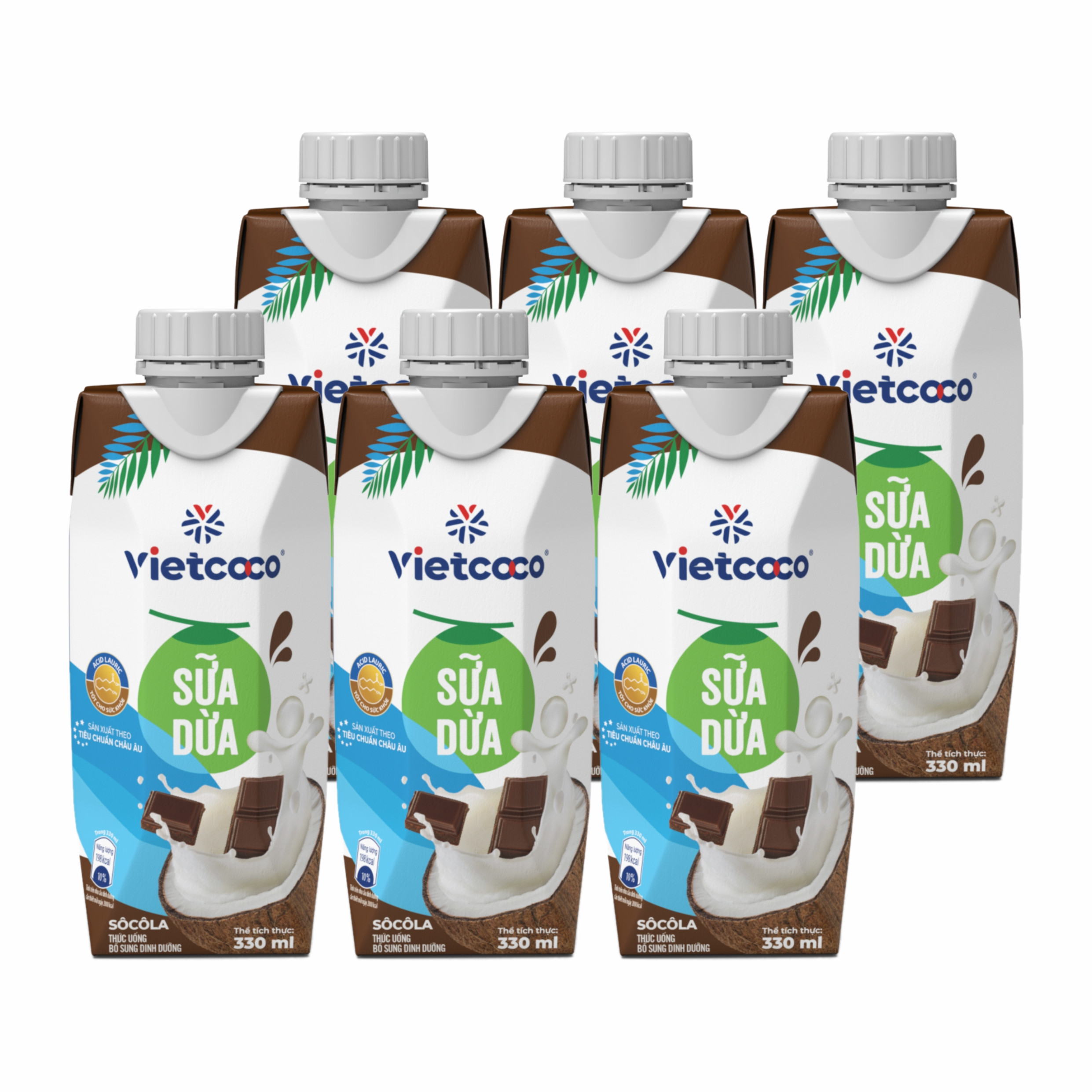 COMBO6 HỘP SỮA DỪA SOCOLA UHT VIETCOCO 330ML