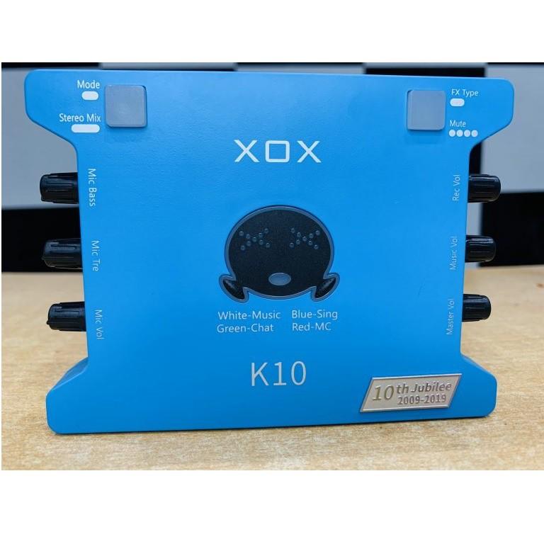 SOUND CARD Thu Âm XOX K10 (10TH) JUBILEE (BẢN KỈ NIỆM 10 NĂM) - Chính hãng phân phối