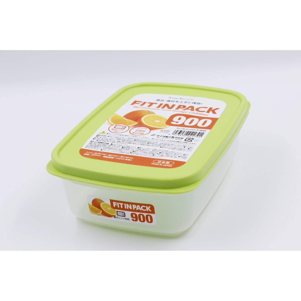 Hộp nhựa đựng thực phẩm Fitin Pack nắp dẻo 900ml - Nội địa Nhật Bản