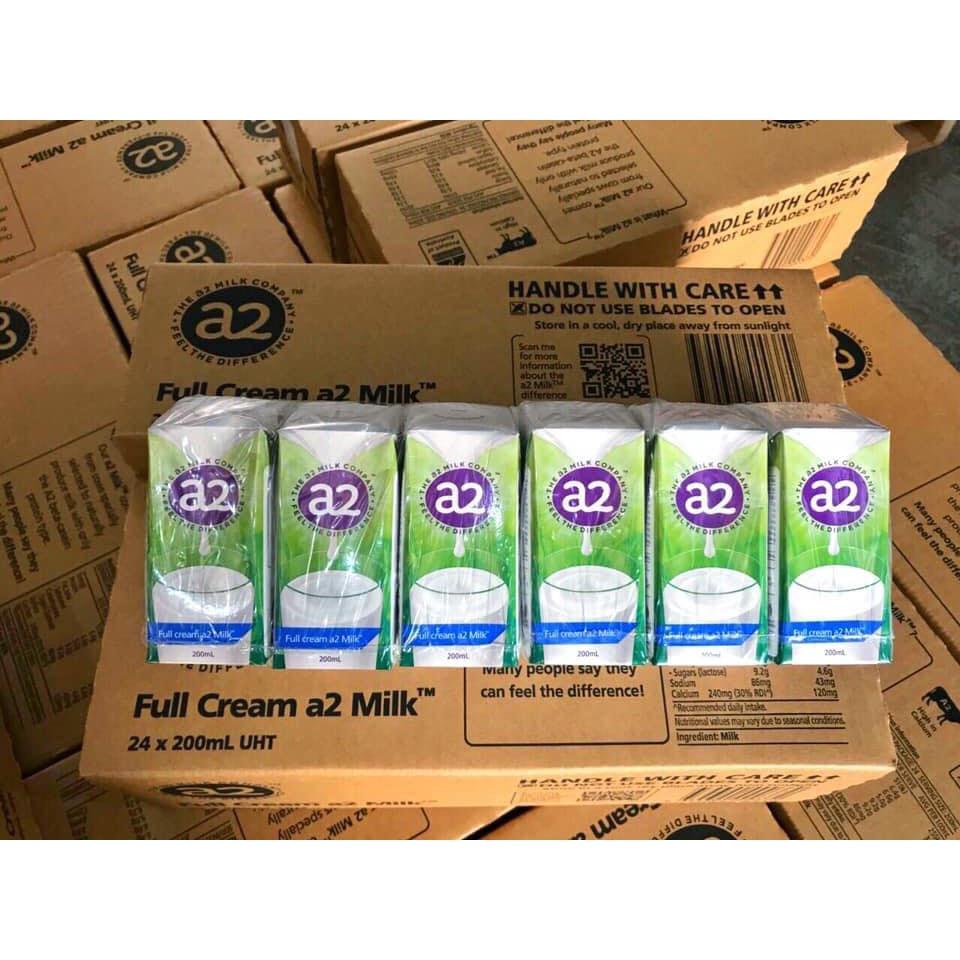 Sữa Tươi A2 200ml Nguyên Kem dạng nước - Date xa